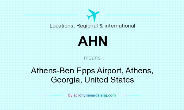 What does AHN mean? It stands for Athens-Ben Epps Airport, Athens, Georgia, United States