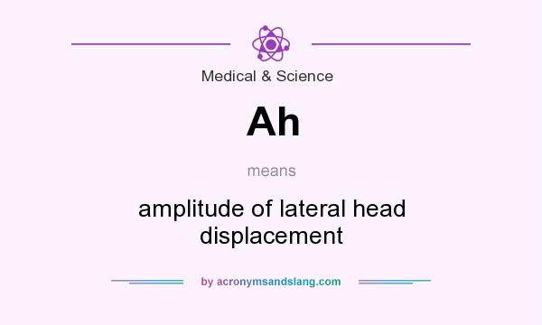 What does Ah mean? It stands for amplitude of lateral head displacement