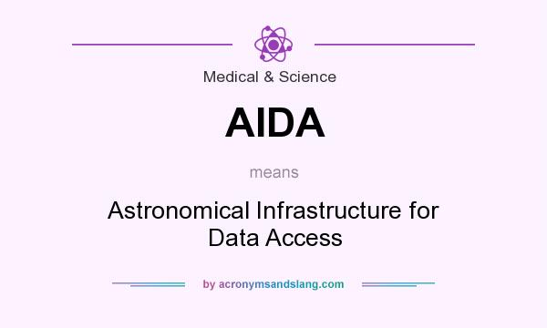 What does AIDA mean? It stands for Astronomical Infrastructure for Data Access