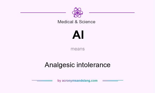 What does AI mean? It stands for Analgesic intolerance