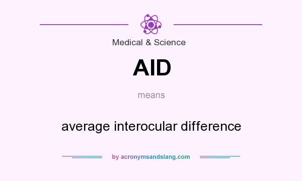 What does AID mean? It stands for average interocular difference