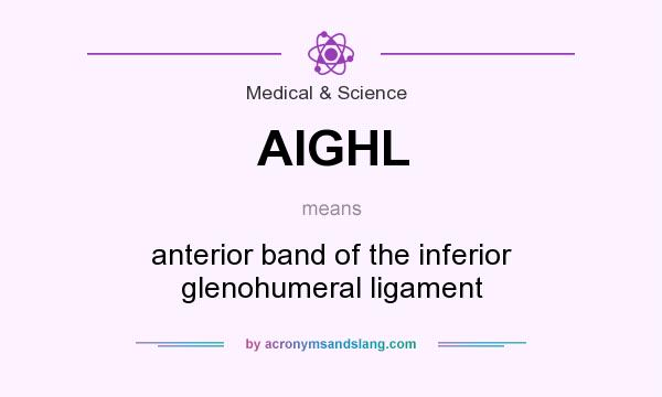 What does AIGHL mean? It stands for anterior band of the inferior glenohumeral ligament