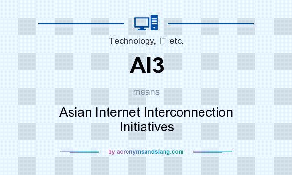 What does AI3 mean? It stands for Asian Internet Interconnection Initiatives