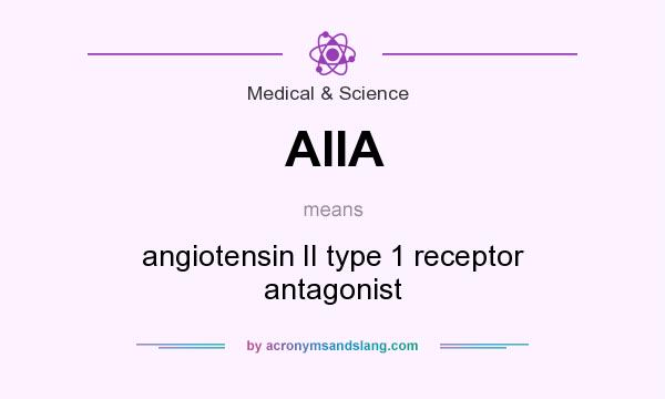 What does AIIA mean? It stands for angiotensin II type 1 receptor antagonist