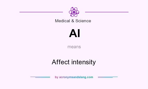 What does AI mean? It stands for Affect intensity
