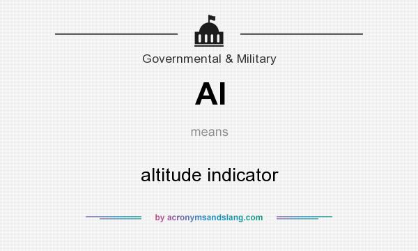 What does AI mean? It stands for altitude indicator