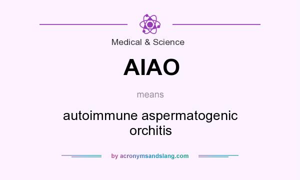What does AIAO mean? It stands for autoimmune aspermatogenic orchitis