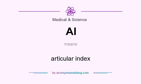 What does AI mean? It stands for articular index