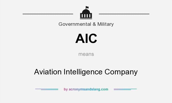 What does AIC mean? It stands for Aviation Intelligence Company