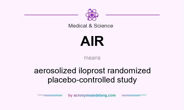 What does AIR mean? It stands for aerosolized iloprost randomized placebo-controlled study