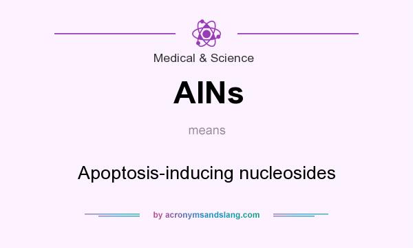 What does AINs mean? It stands for Apoptosis-inducing nucleosides