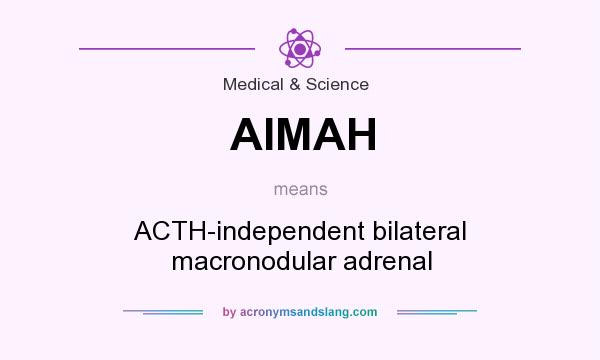 What does AIMAH mean? It stands for ACTH-independent bilateral macronodular adrenal