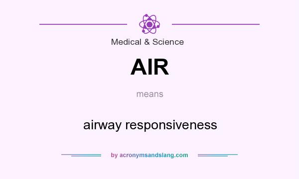 What does AIR mean? It stands for airway responsiveness