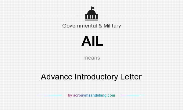 What does AIL mean? It stands for Advance Introductory Letter