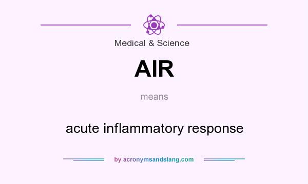 What does AIR mean? It stands for acute inflammatory response