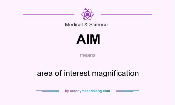 What does AIM mean? It stands for area of interest magnification