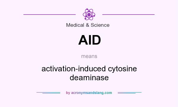 What does AID mean? It stands for activation-induced cytosine deaminase