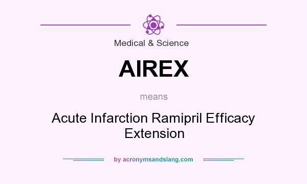 What does AIREX mean? It stands for Acute Infarction Ramipril Efficacy Extension