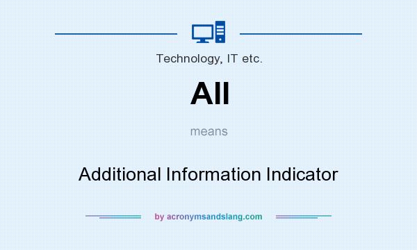 What does AII mean? It stands for Additional Information Indicator
