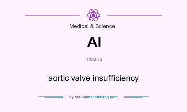 What does AI mean? It stands for aortic valve insufficiency
