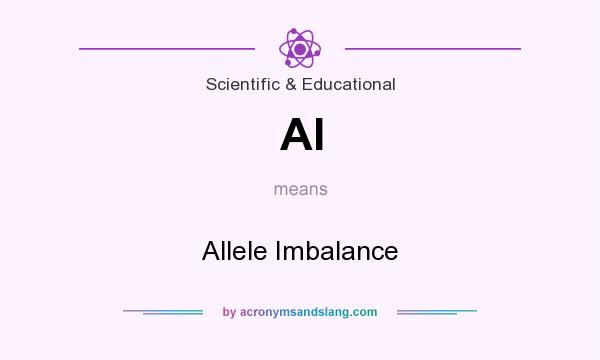 What does AI mean? It stands for Allele Imbalance