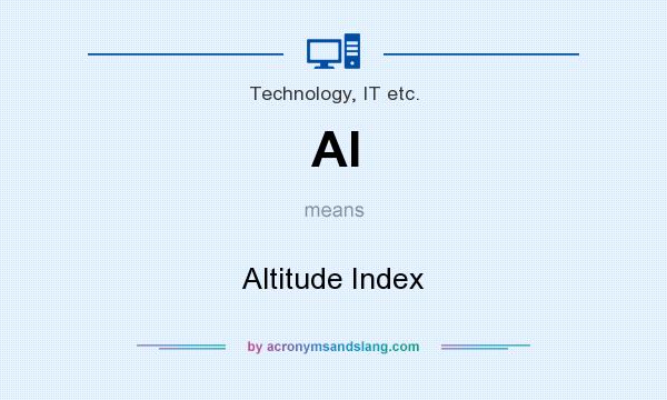 What does AI mean? It stands for Altitude Index