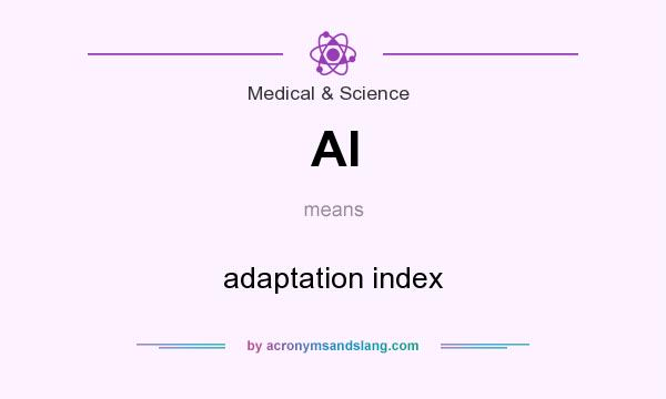What does AI mean? It stands for adaptation index