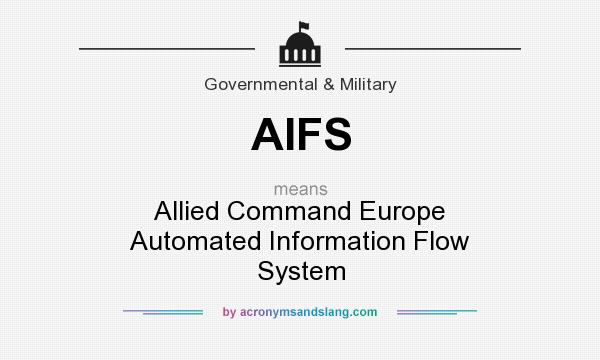 What does AIFS mean? It stands for Allied Command Europe Automated Information Flow System