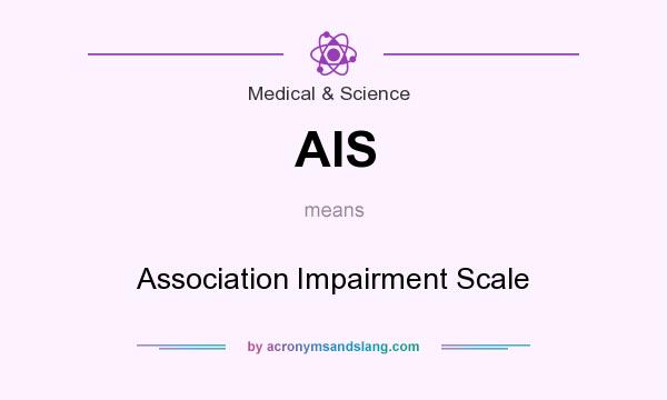 What does AIS mean? It stands for Association Impairment Scale