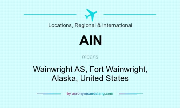 What does AIN mean? It stands for Wainwright AS, Fort Wainwright, Alaska, United States