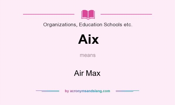 What does Aix mean? It stands for Air Max