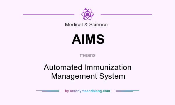 What does AIMS mean? It stands for Automated Immunization Management System