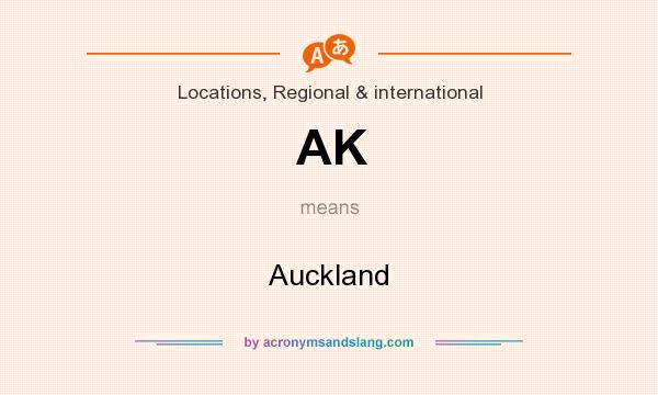 What does AK mean? It stands for Auckland