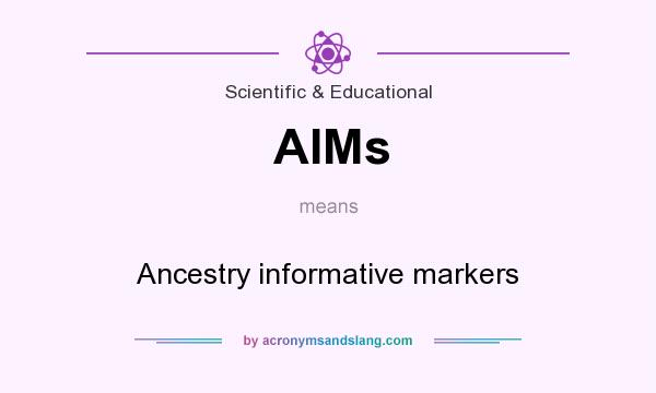 What does AIMs mean? It stands for Ancestry informative markers