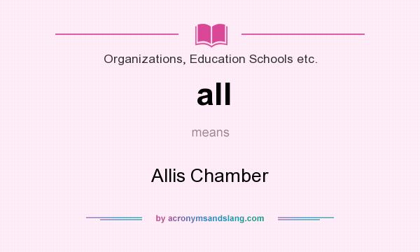 What does all mean? It stands for Allis Chamber
