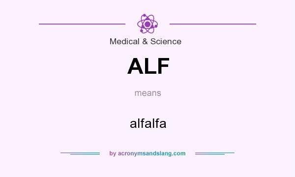 What does ALF mean? It stands for alfalfa