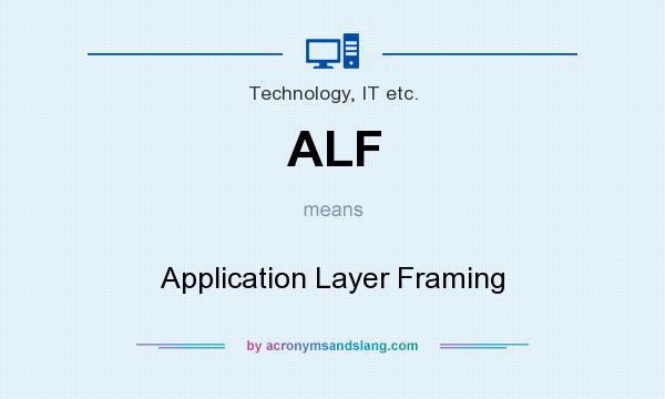 What does ALF mean? It stands for Application Layer Framing