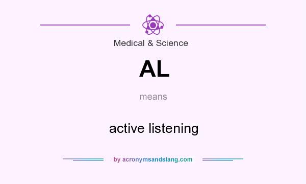 What does AL mean? It stands for active listening