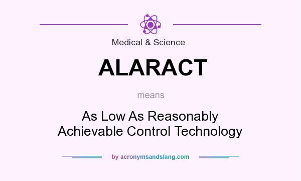 What does ALARACT mean? It stands for As Low As Reasonably Achievable Control Technology
