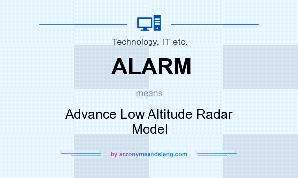 What does ALARM mean? It stands for Advance Low Altitude Radar Model