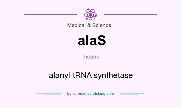 What does alaS mean? It stands for alanyl-tRNA synthetase