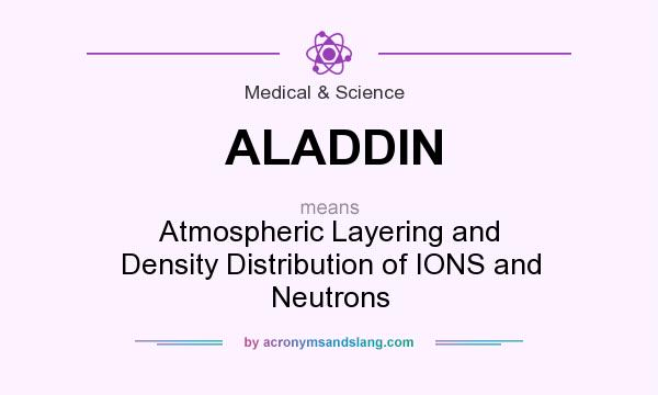 What does ALADDIN mean? It stands for Atmospheric Layering and Density Distribution of IONS and Neutrons