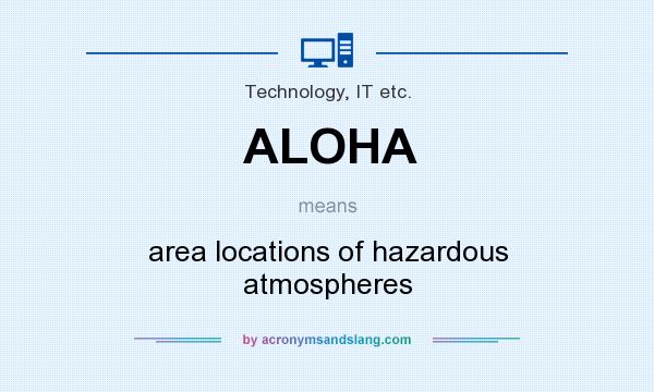 What does ALOHA mean? It stands for area locations of hazardous atmospheres