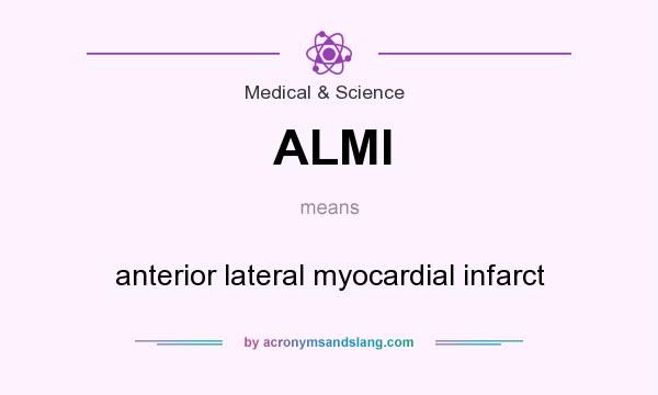 What does ALMI mean? It stands for anterior lateral myocardial infarct