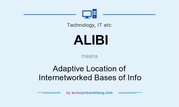 What does ALIBI mean? It stands for Adaptive Location of Internetworked Bases of Info