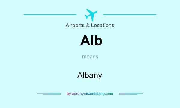 What does Alb mean? It stands for Albany
