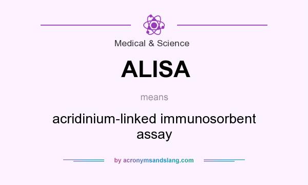 What does ALISA mean? It stands for acridinium-linked immunosorbent assay