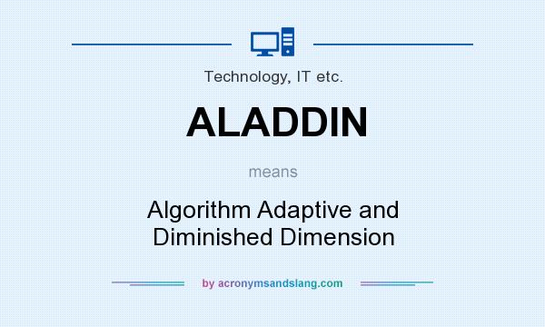 What does ALADDIN mean? It stands for Algorithm Adaptive and Diminished Dimension