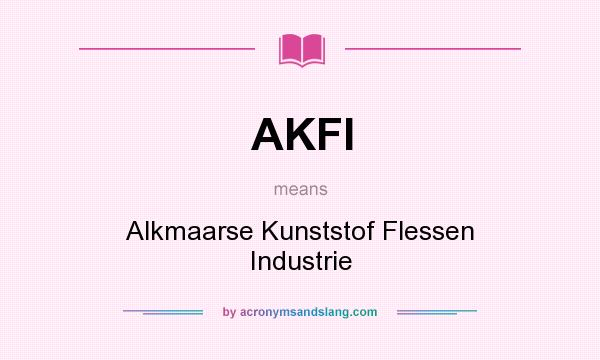 What does AKFI mean? It stands for Alkmaarse Kunststof Flessen Industrie