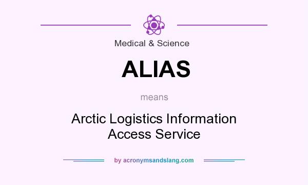 What does ALIAS mean? It stands for Arctic Logistics Information Access Service